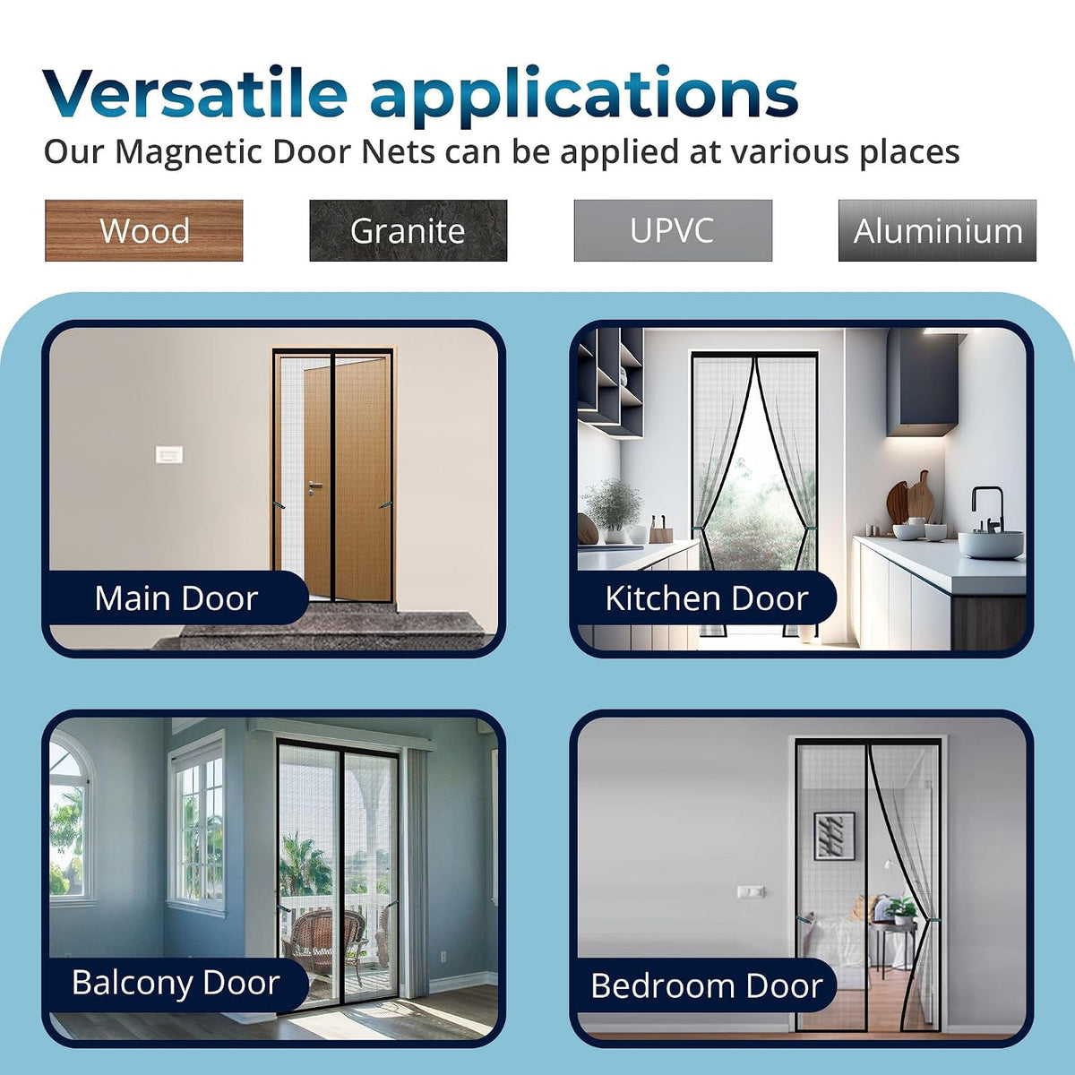 Magnetic Mosquito Net for Doors